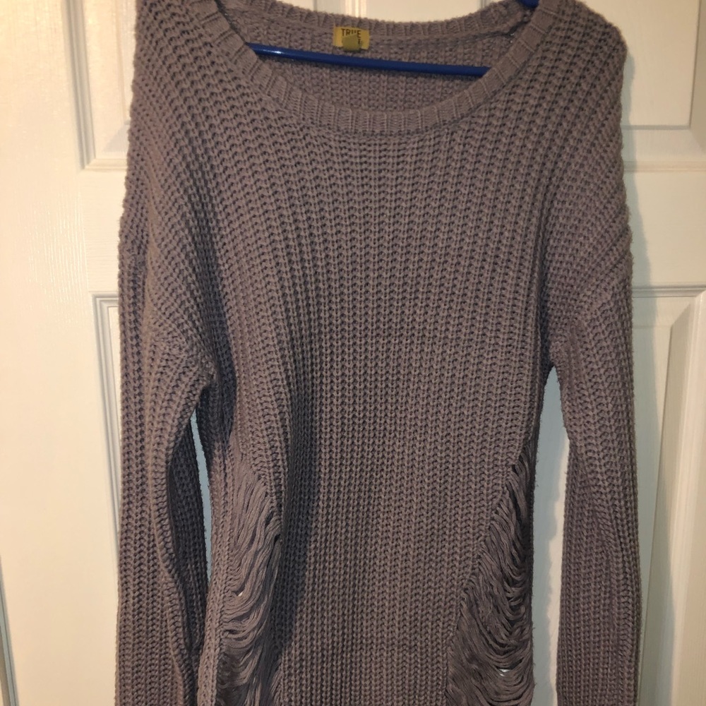 Distressed sweater